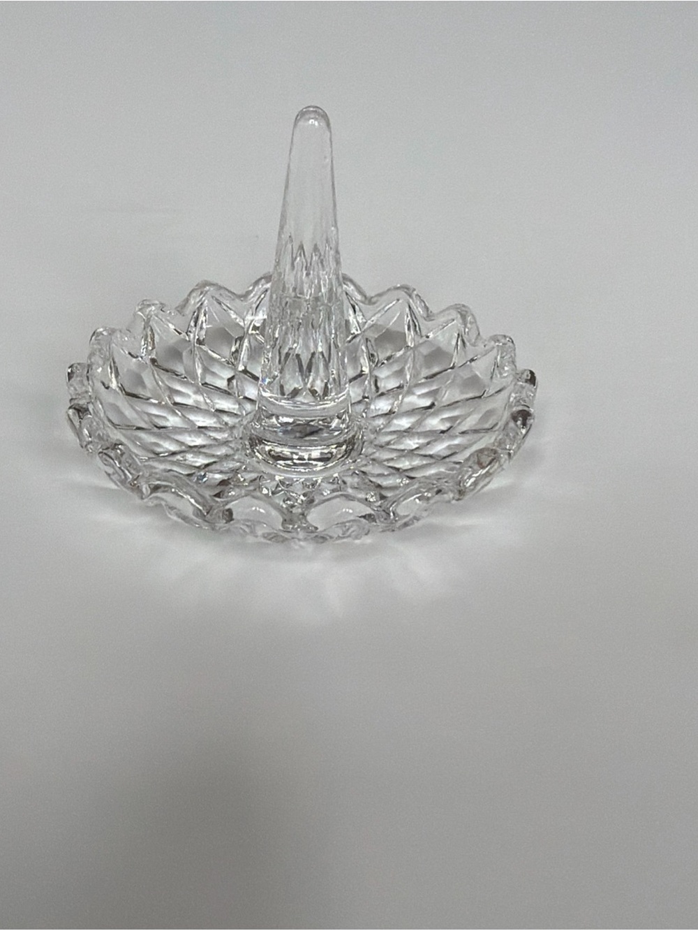 Glass Ring Holder Dish in Clear Crystal